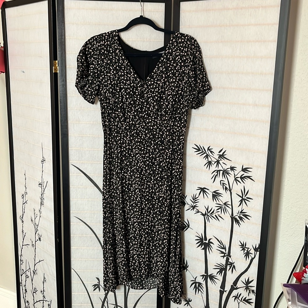 Disturbia black floral midi dress